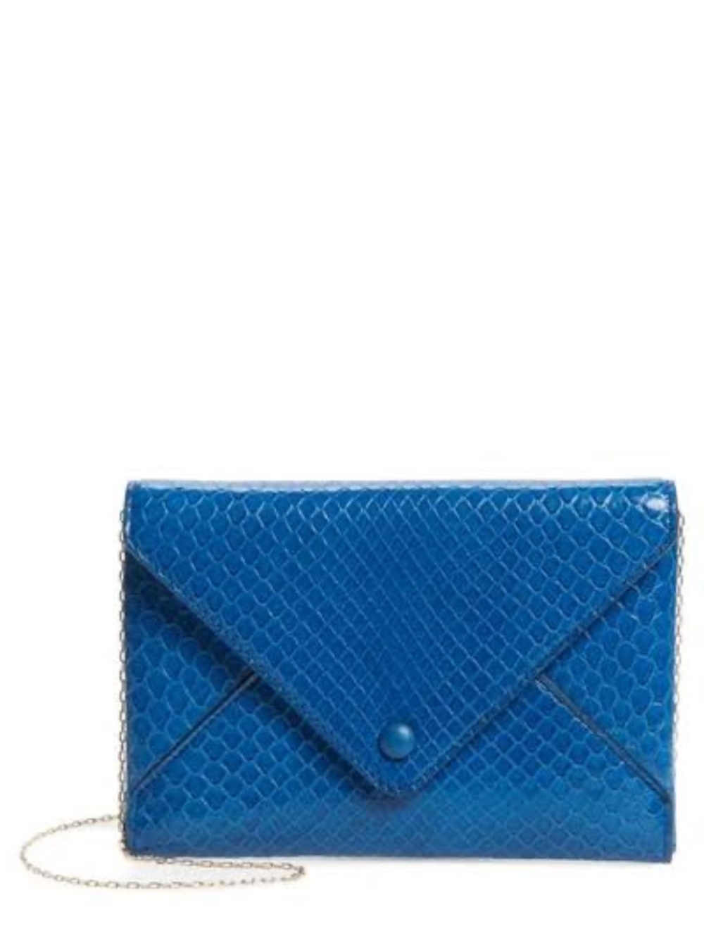 THE ROW Envelope Flap Clutch Bag in Blue Python Leather